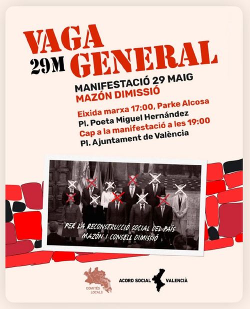 Vaga General 29M - Manifestació a València