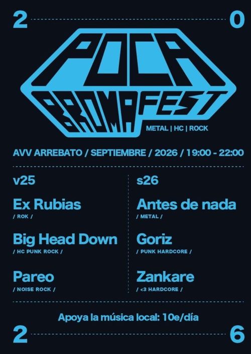 Pocabroma Fest: Goriz + Antes de nada + Zankare