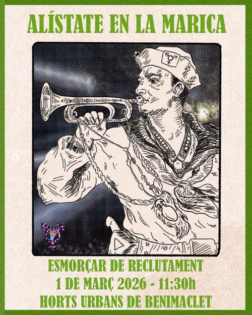 ALÍSTATE EN LA MARICA. Esmorçar de reclutament de l'Orgull Crític Vlc