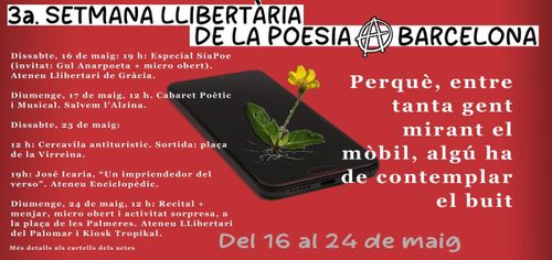 3ª Setmana Llibertaria de la Poesia Ⓐ  Barcelona