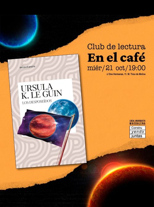 Club de lectura" En el café" : "Los desposeidos", Ursula K. Le Guin