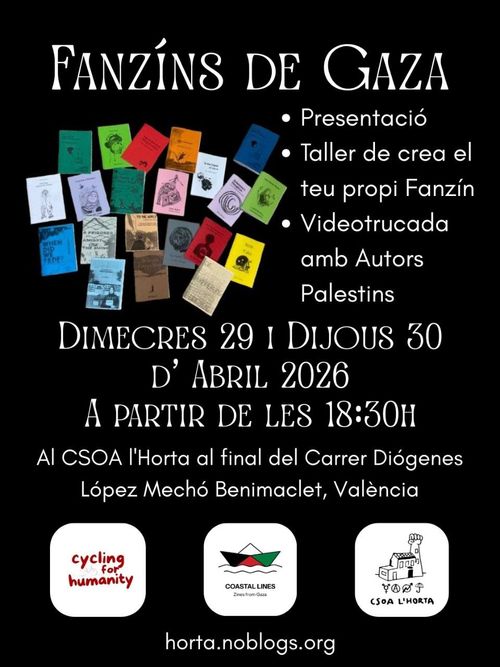 Presentació/taller FANZÍNS DE GAZA  🇵🇸  🍉
