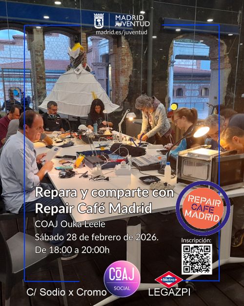 Repara y Comparte febrero con Repair Café Madrid