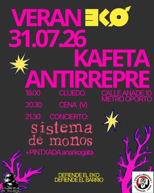 Cafeta EKO por el Ateneo Libertario + concierto