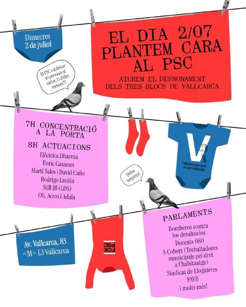Concentració a Vallcarca