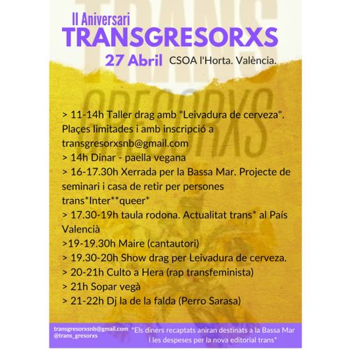 II aniversari Transgresorxs 