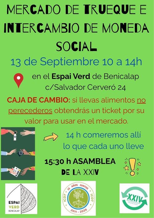 Mercado de Trueque, Intercambio y Moneda Social.