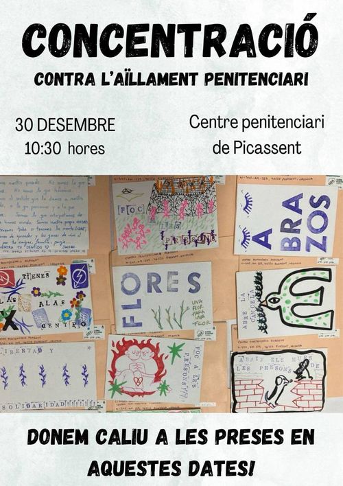 Concentració contra l'aïllament penitenciari