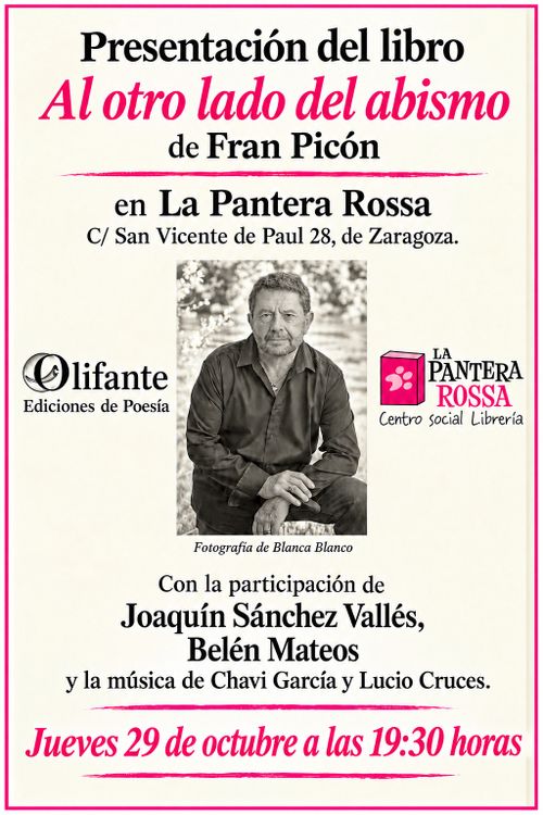 Presentación del poemario 'Al otro lado del abismo' con Fran Picón 