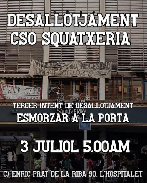 DESALLOTJAMENT CSO SQUATXERIA