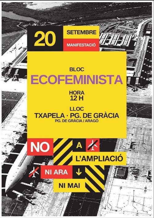 Bloc ecofeminista a la manifestació contra l'ampliació de l'aeroport