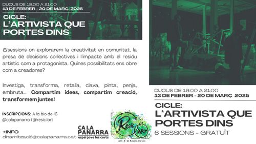 CICLE: L'ARTIVISTA QUE PORTES DINS