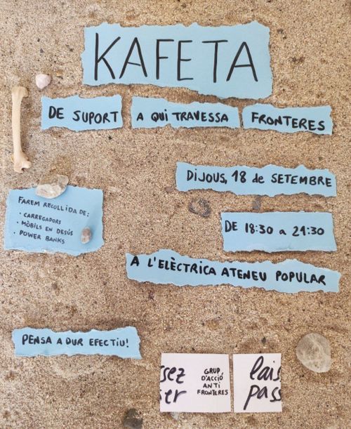 Kafeta en suport a qui travessa fronteres