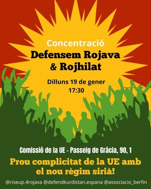 Concentració defensem Rojava i Rojhilat