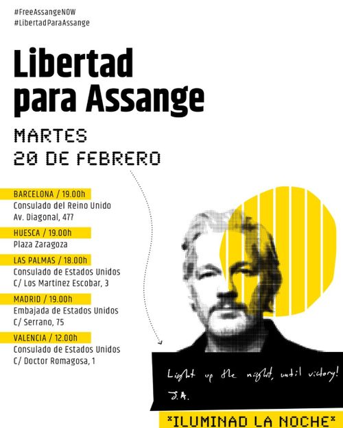 Concentración internacional por la libertad de Julian Assange