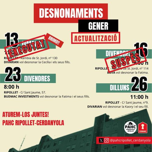 ⚠️ALERTA DESNONAMENTS⚠️