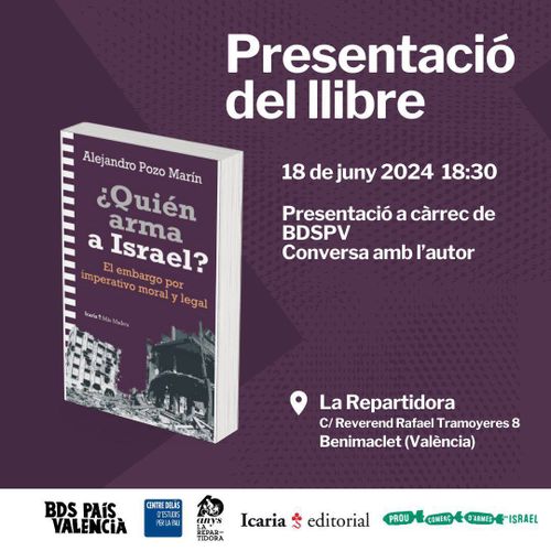 Presentació del llibre “¿Quién arma a Israel?” de Alejandro Pozo Marín 