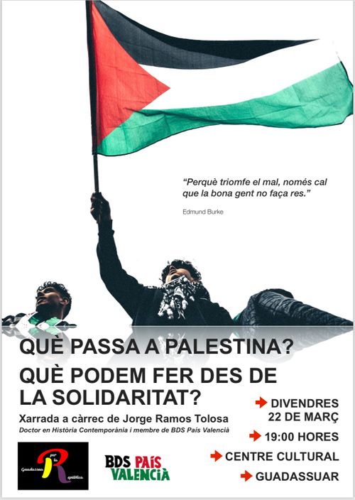 Xarrada. "Què passa a Palestina? Què podem fer des de la solidaritat?