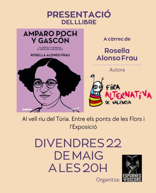 Última presentació a València del llibre "Amparo Poch y Gascón, la ciència i la paraula al servei de la revolució"