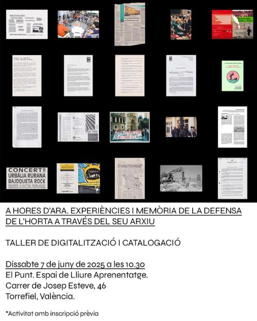 TALLER DE CATALOGACIÓ COL.LECTIVA A HORES D'ARA