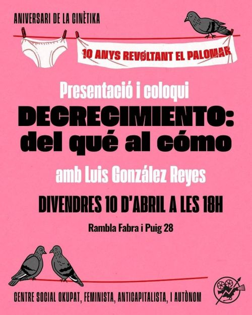 Presentació del llibre Decreixement: del què al com amb el seu autor Luis González Reyes