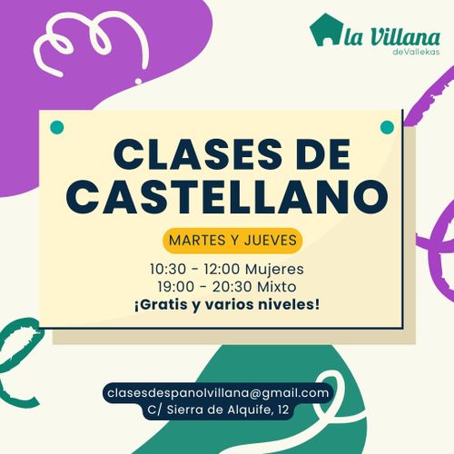 Clases de castellano para personas migrantes 🕊️