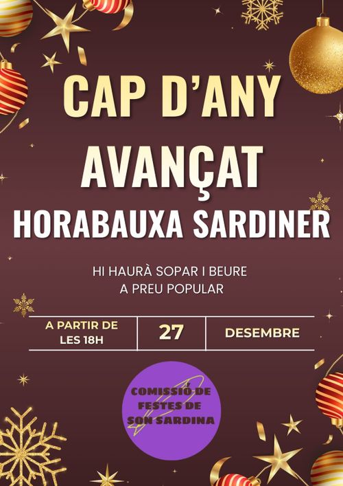 HORABAUXA CAP D'ANY AVANÇAT