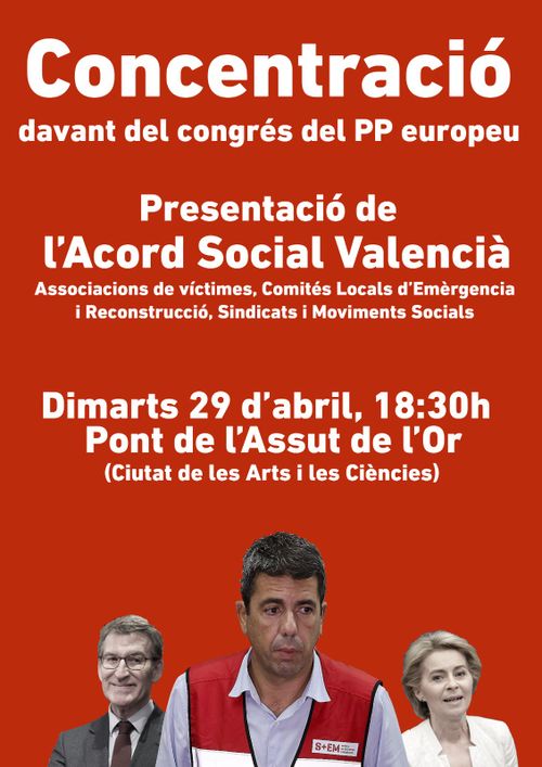 CONCENTRACIÓ davant del congrés del PP europeu