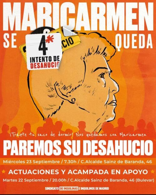 Mari Carmen se queda: actuaciones y acampada en apoyo 