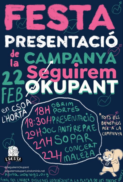 Festa-Presentació de la campanya Seguirem Okupant