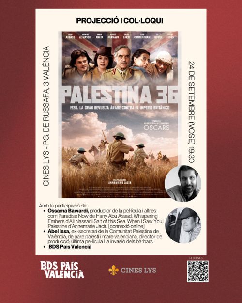 PROJECCIÓ I COL·LOQUI DE LA PEL·LÍCULA PALESTINA 36
